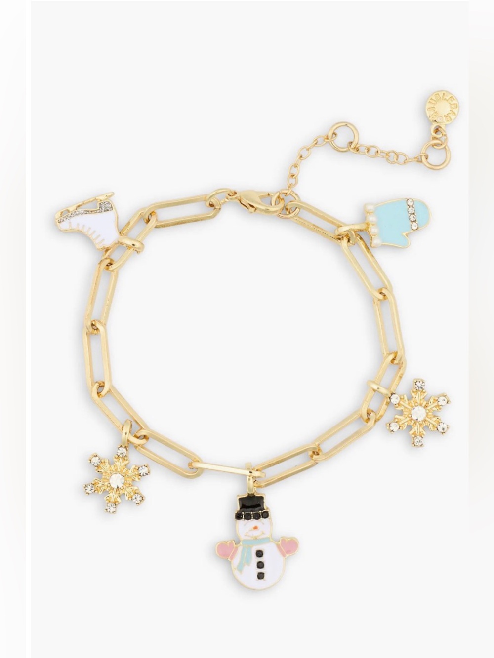BaubleBar NEW Snowman Charm Bracelet